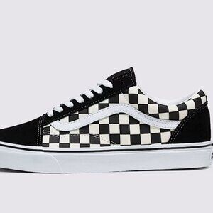 Vans Old Skool Black and White Check Unisex Tennis Shoes 8 Mens 9.5 Womens